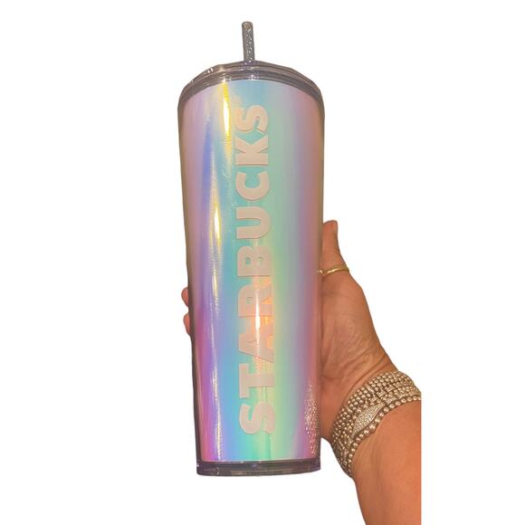 Starbucks 2023 Summer IRIDESCENT DICHROIC DOME 24 Oz Venti Cold Cup Tumbler - Picture 6 of 6